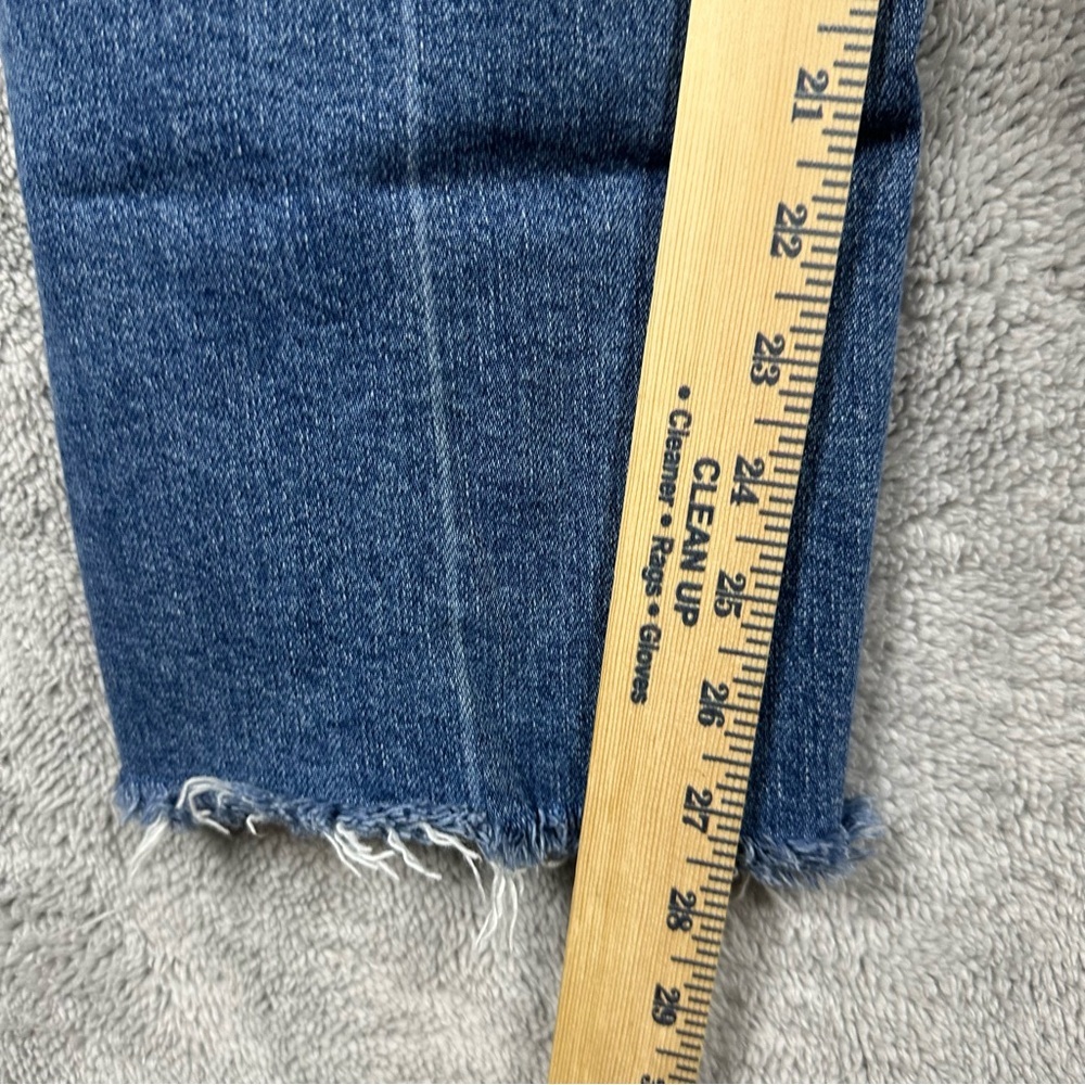 Sanctuary Denim High Rise Button Fly Crop Jeans Size 30 Raw Hem Barrel Fit - Picture 7 of 8